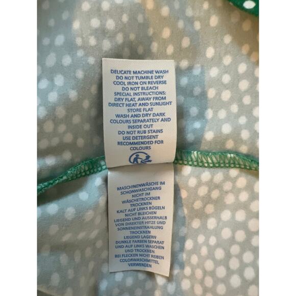 Boden Emmeline A-Line Jersey Dress Size 4R Green with White Polka Dot Print - Picture 7 of 7